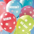 verjaardag leeftijd plus hoera ballonnen